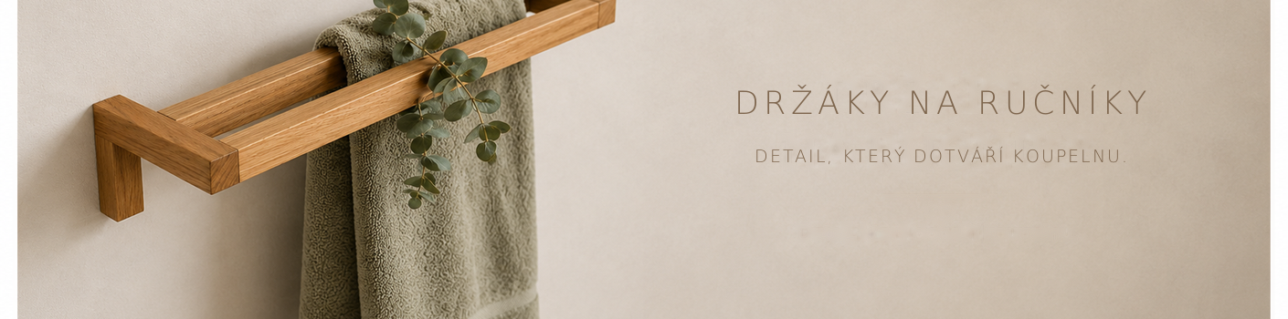 Banner - Dubové držáky na ručníky