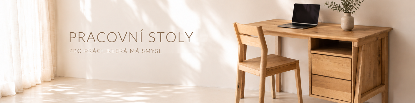 Banner - Dubové pracovní stoly