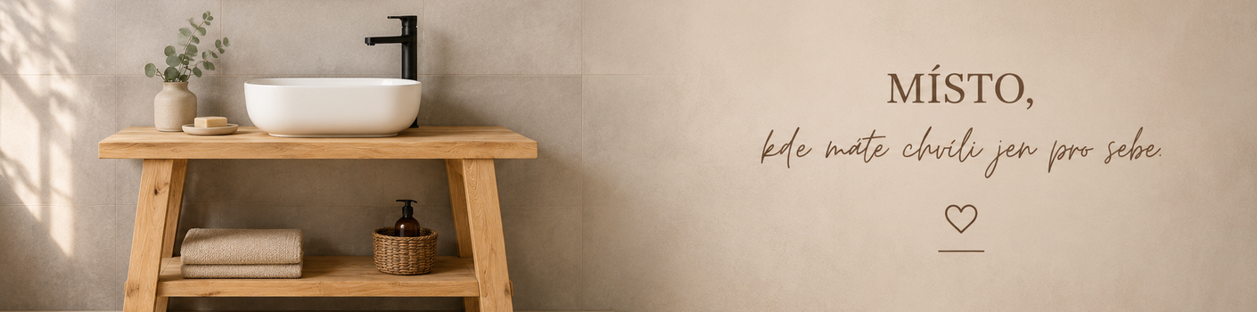 Banner - Dubový koupelnový nábytek