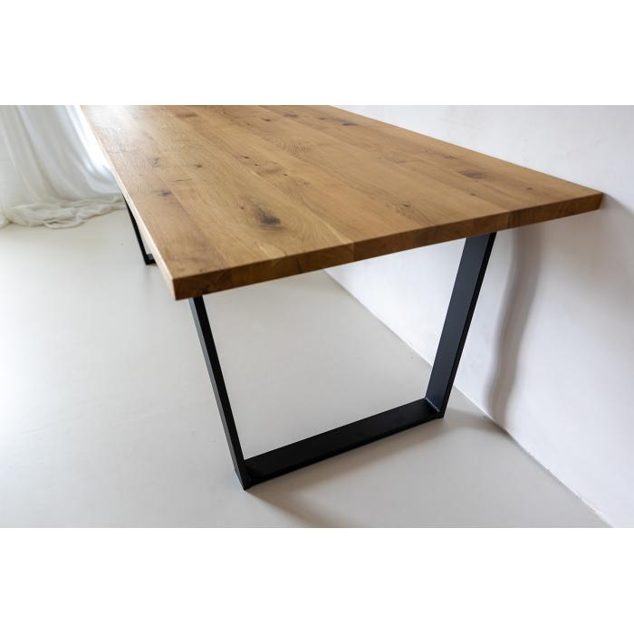 Dubový stůl s kovovou podnoží VIOLET 150 x 90