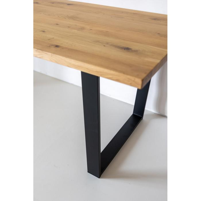 Dubový stůl s kovovou podnoží VIOLET 150 x 90