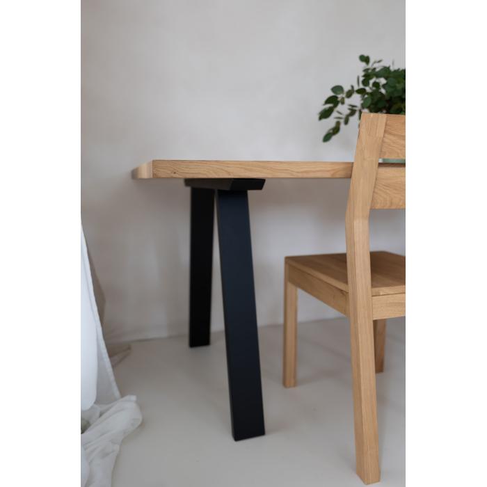 Dubový stůl s kovovou podnoží ADRIA 150 x 90