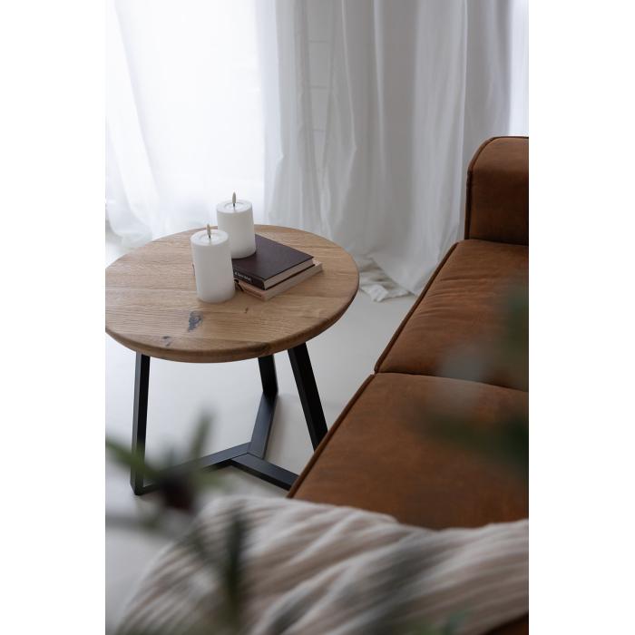 Konferenční dubový stůl s kovovou podnoží RONJA