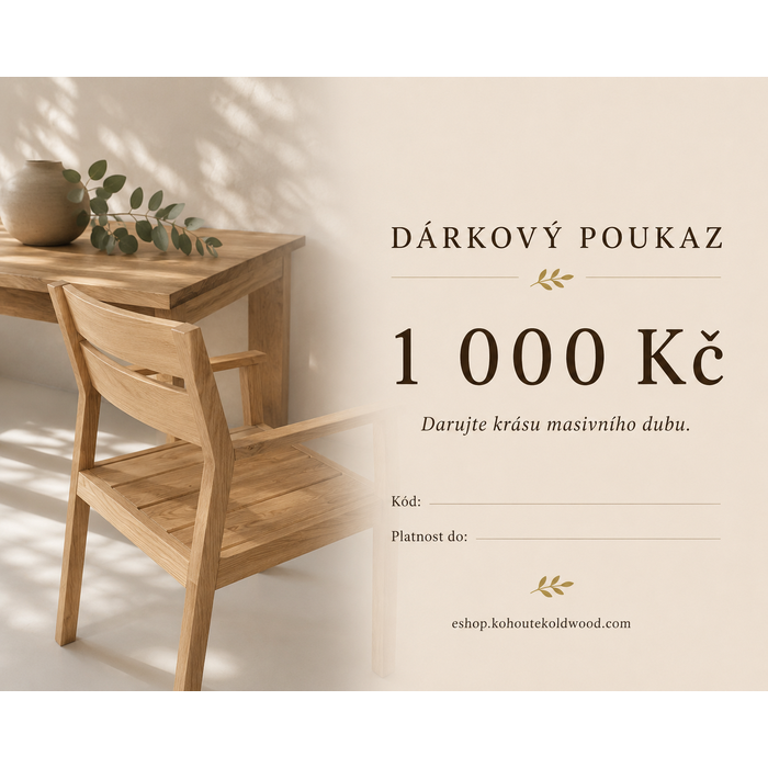 Dárkový poukaz v hodnotě  1 000 Kč