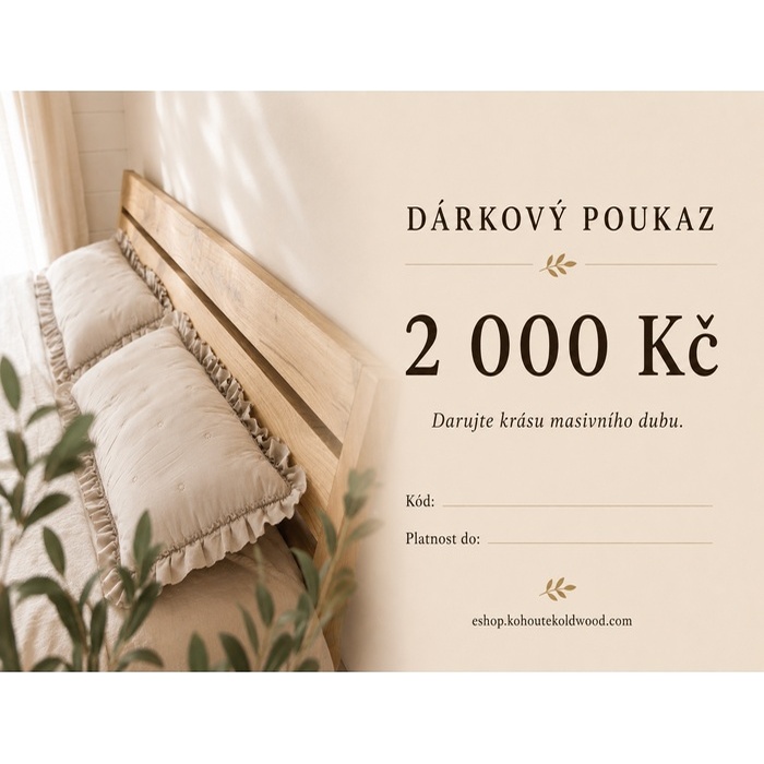 Dárkový poukaz v hodnotě 2 000 Kč